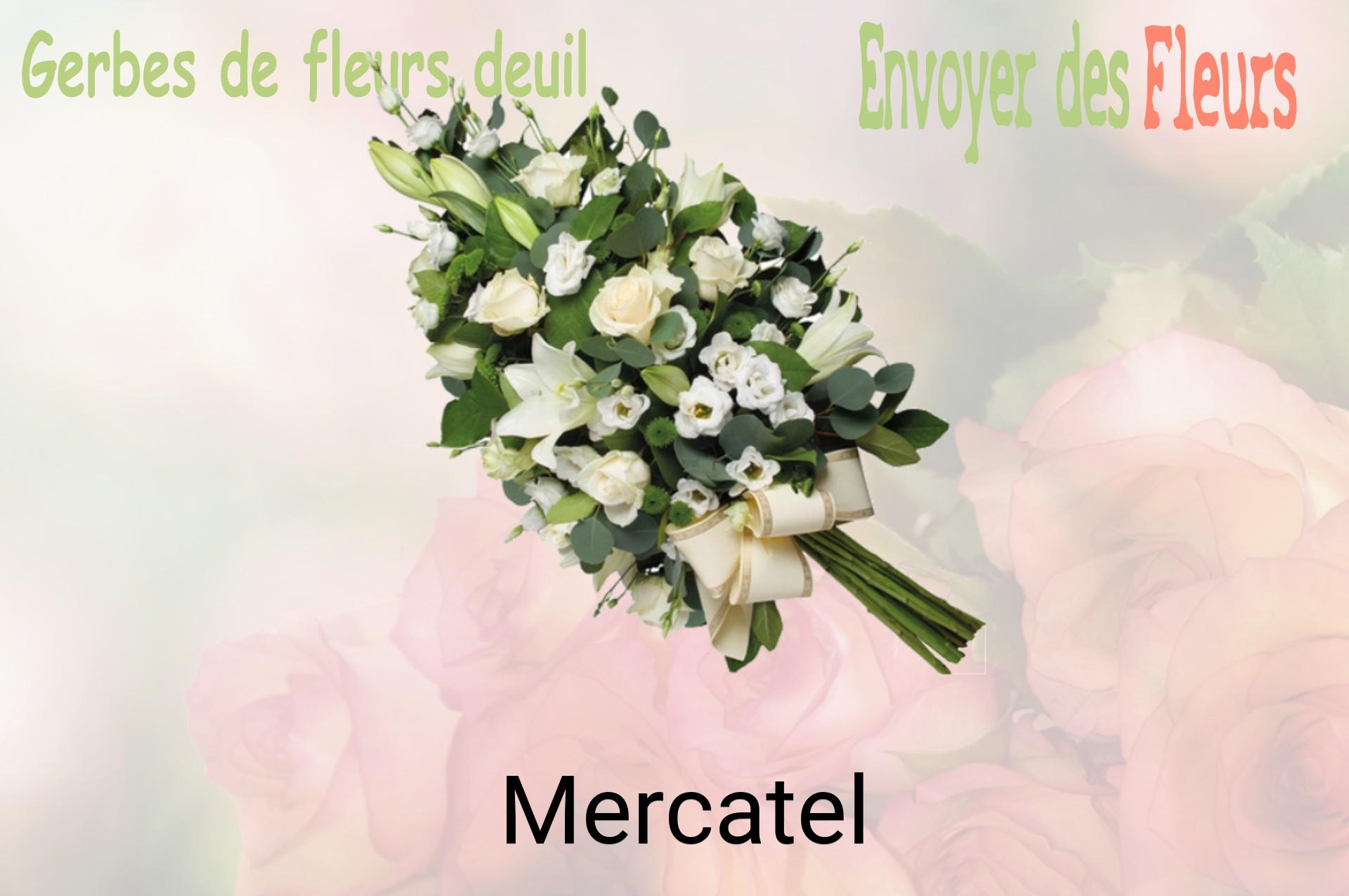 Gerbe de fleurs de deuil livrée à Mercatel